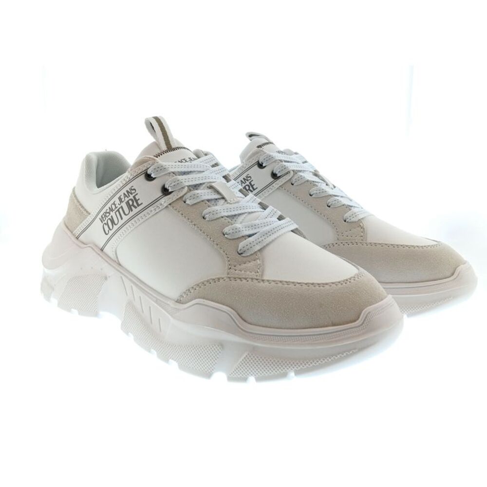 Versace Jeans Couture Mens White / Beige Chunky Colorblock Sneakers